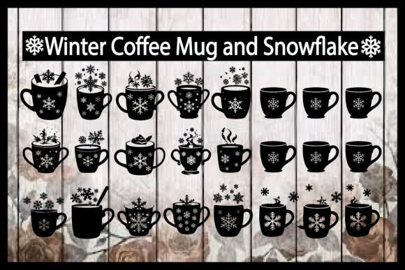 18 Winter Coffee Mug and Snowflake: A Festive Freebie for Seasonal Designs