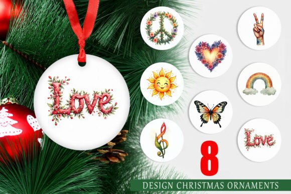70s Spring Watercolor Ornament: A Versatile Illustration for Creative Projects