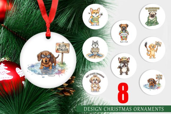 Anti-Summer Dog Watercolor Ornament: A Review for Digital Illustration Sellers