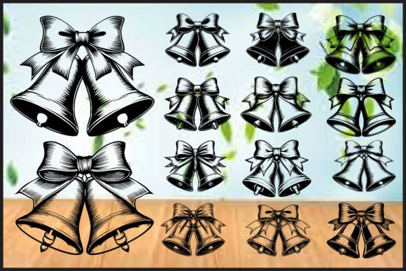 Bell Ribbon Silhouette Bundle: A Versatile Illustration for Modern Branding