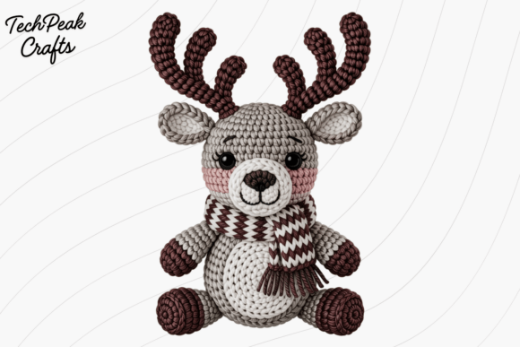 Crochet Reindeer PNG: A Versatile Illustration for Seasonal Branding