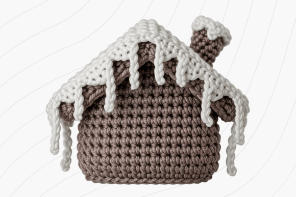 Crochet Snow House PNG: A Festive Graphic Design Asset for Local Business Branding