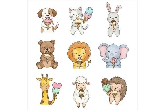 Cute Cartoon Animals Holding Sweets Review: A Playful Embroidery Design for Real Projects