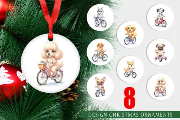 Dog Bicycle Watercolor Ornament PNG Review for Real Embroidery Projects