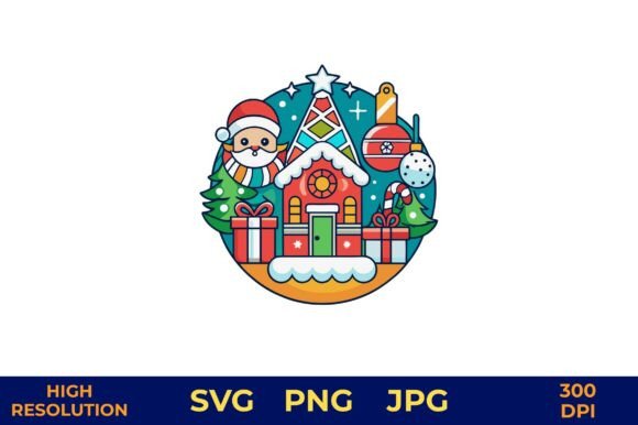 Festive Holiday House with Santa Embroidery Design Review