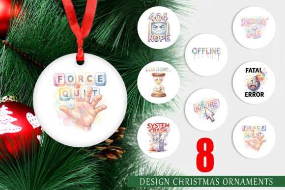 Funny 90s Tech Watercolor Ornament: A Unique Illustration for Creative Marketing