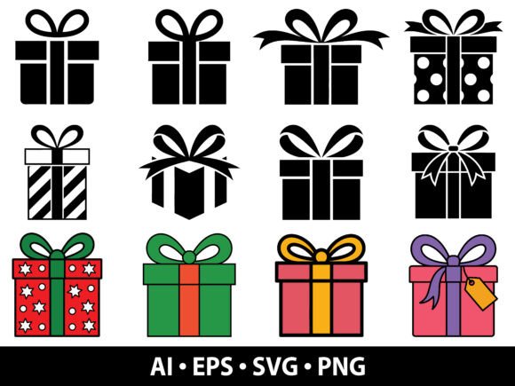 Gift Box SVG Bundle: A Versatile Illustration for Local Business Branding