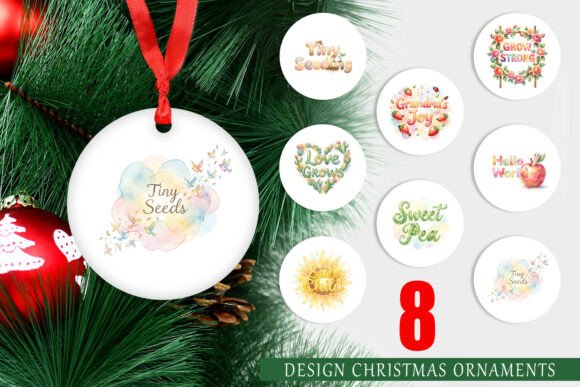Grandma Little Sprout Ornament PNG: A Festive Illustration for Real Crafting