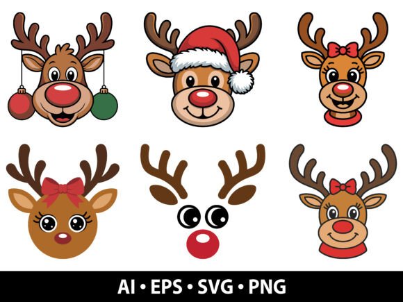 Reindeer Vector SVG Bundle: A Versatile Illustration Asset for Content Creators