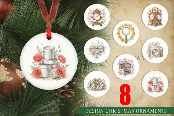 Vintage Camera Watercolor Ornament PNG: A Versatile Graphic Design Asset for Creative Branding