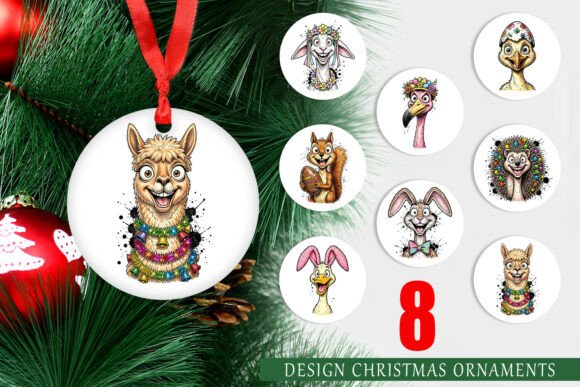 Wacky Easter Animal Ornament Digital PNG: A Playful Illustration for Content Creators