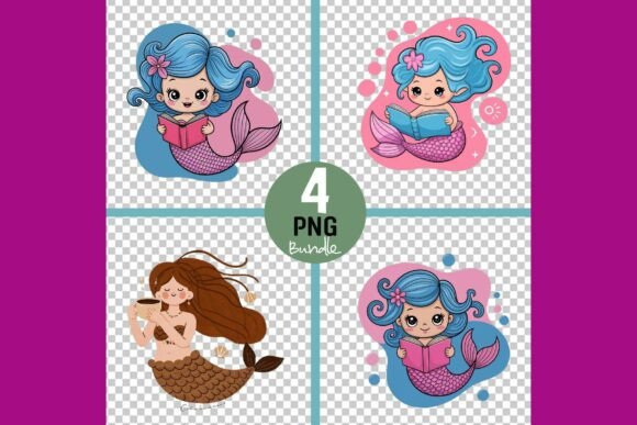 Whimsical Mermaid Illustrations for Real Crafting Projects